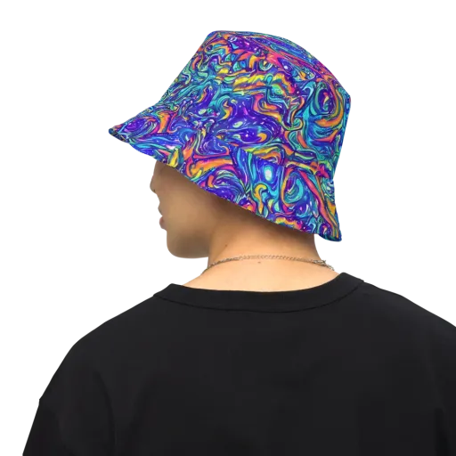 Plasma Paisley on a Reversible Bucket Hat