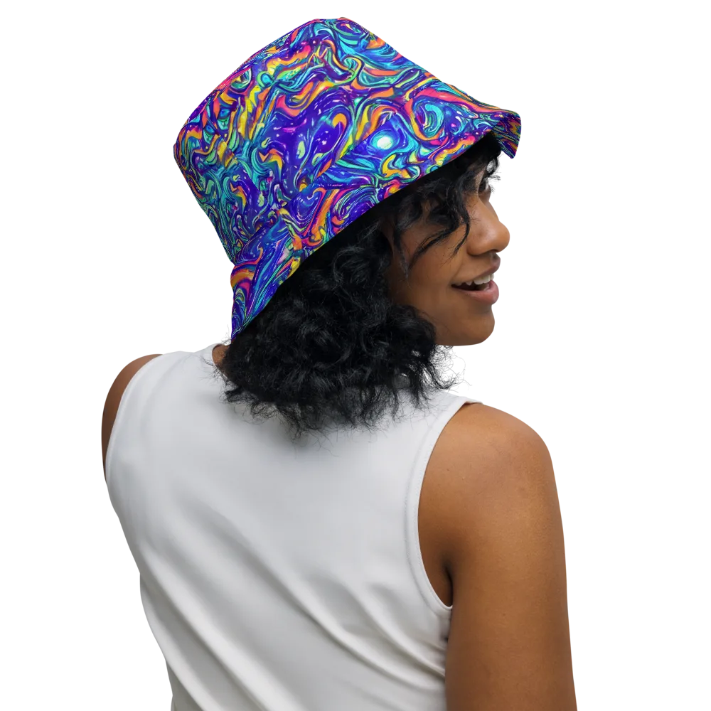 Plasma Paisley on Reversible Bucket Hat — Right Outside