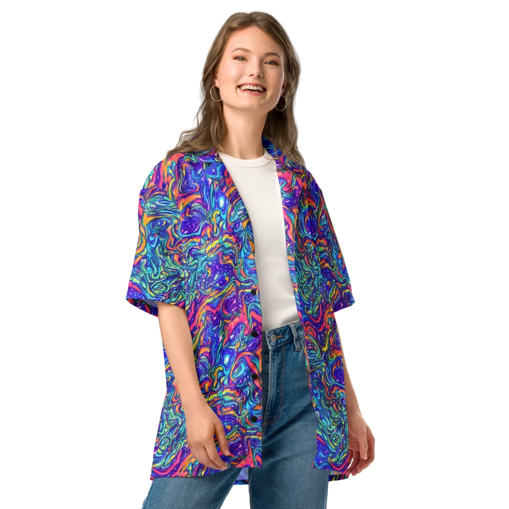Plasma Paisley on Button Shirt — Front