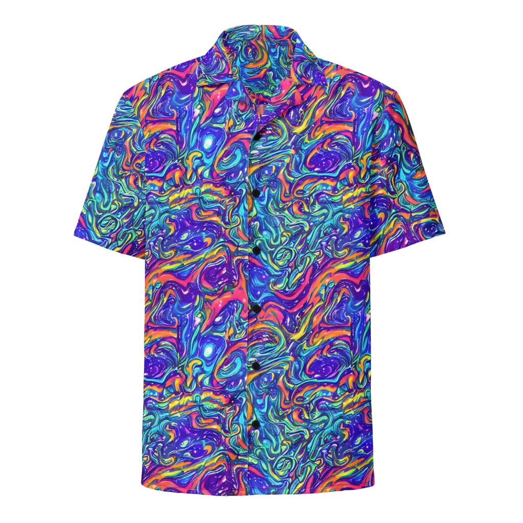 Plasma Paisley on Button Shirt — Front