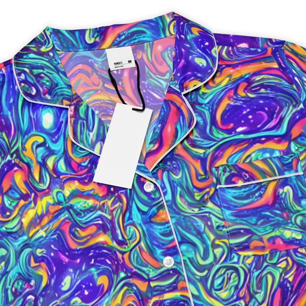Plasma Paisley on Women's Short Sleeve Pajama Top — Product details