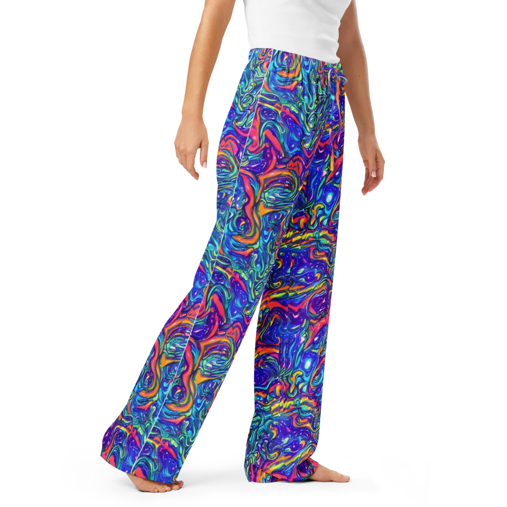 Plasma Paisley on Women's Pajama Pants — Right Front