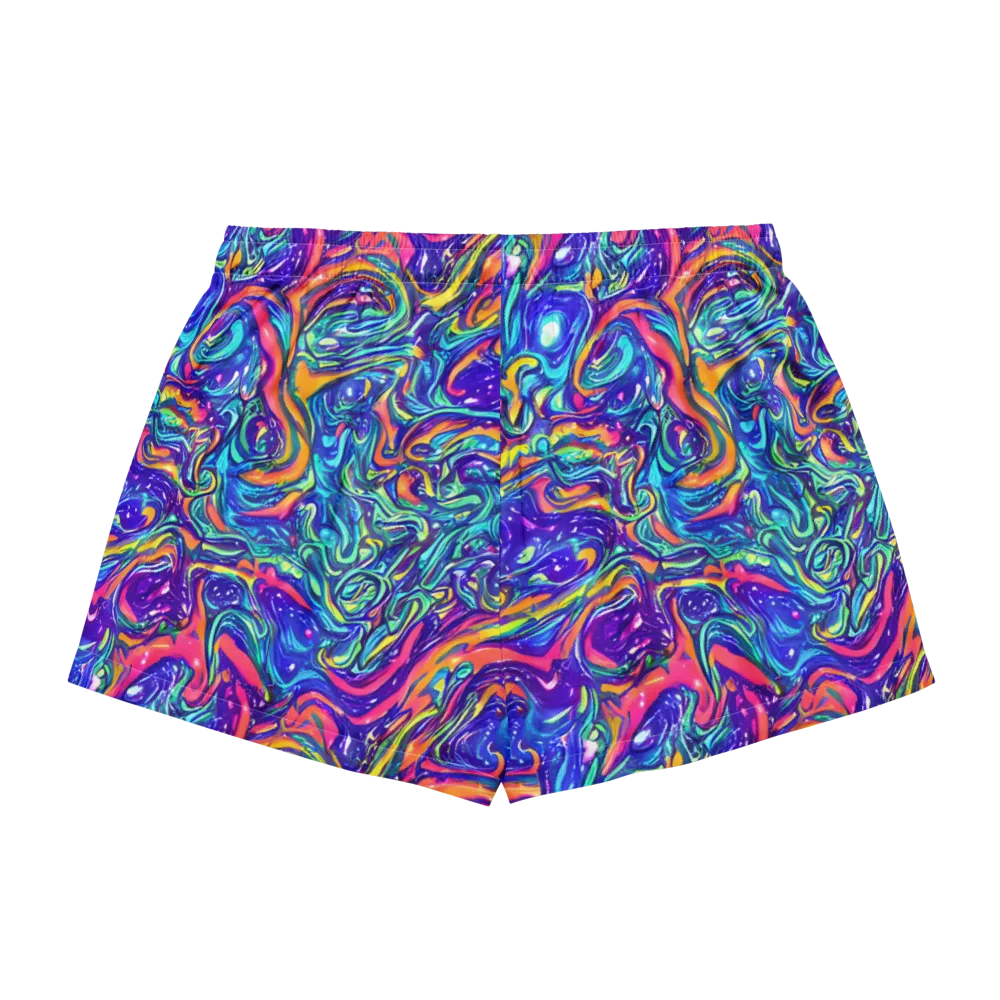 Plasma Paisley on Women's Pajama Shorts — Back