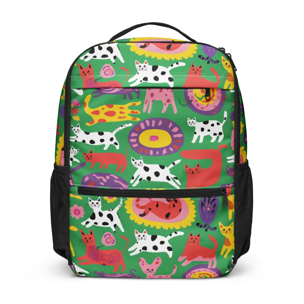 Chromatic Cat Parade on Utility Backpack — Front