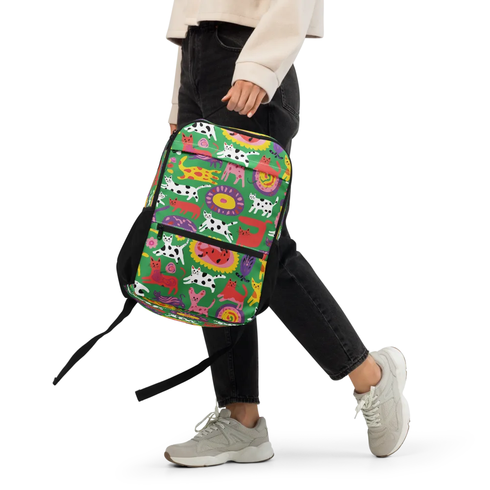 Chromatic Cat Parade on Utility Backpack — Front