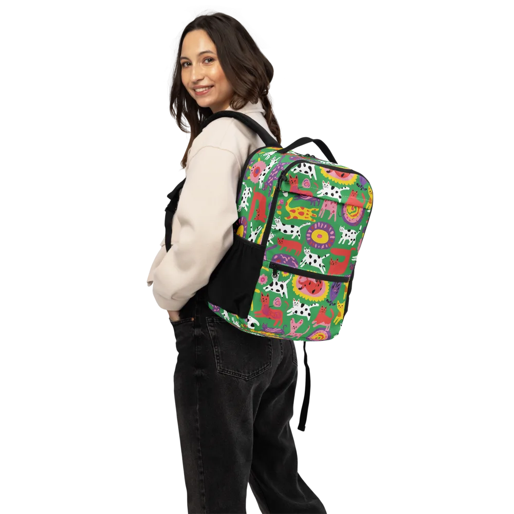 Chromatic Cat Parade on Utility Backpack — Back