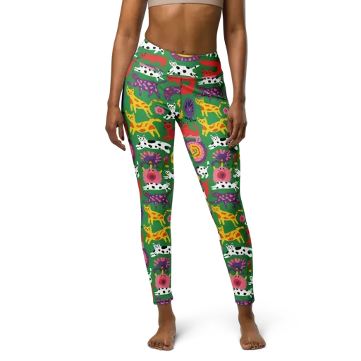 Chromatic Cat Parade on a Yoga Leggings