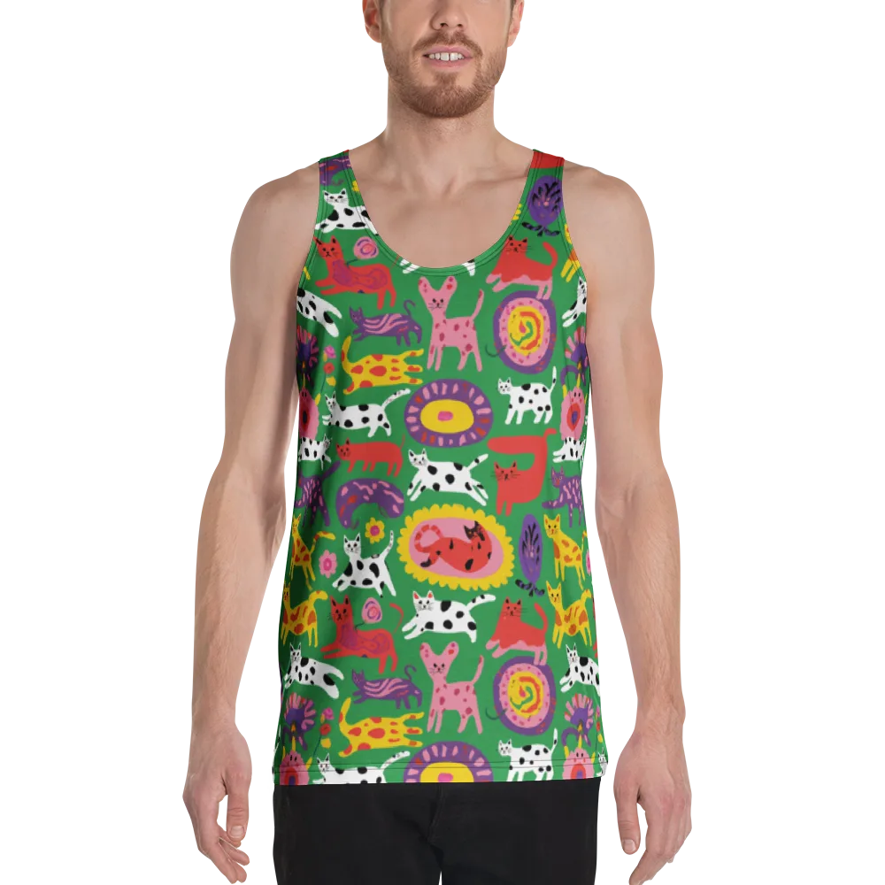 Chromatic Cat Parade on Men's Tank Top — Front