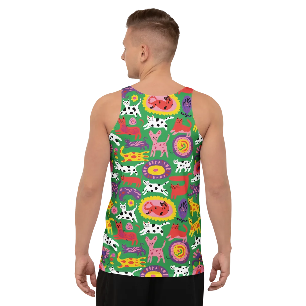 Chromatic Cat Parade on Men's Tank Top — Back
