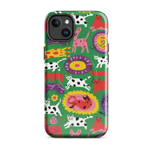 Chromatic Cat Parade on a MagSafe Tough Case for iPhone®