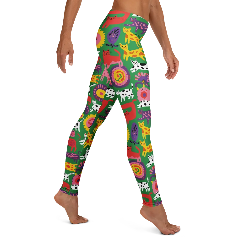 Chromatic Cat Parade on Leggings — Right
