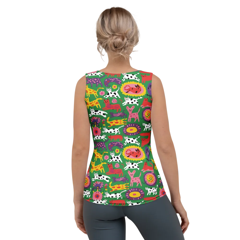 Chromatic Cat Parade on Women's Tank Top — Back
