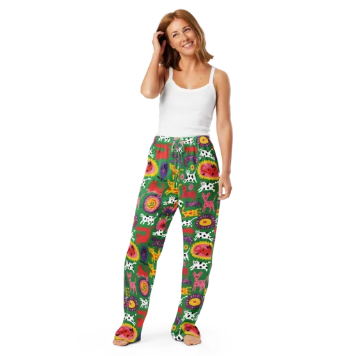 Chromatic Cat Parade on a Women's Pajama Pants
