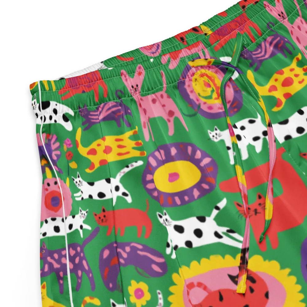 Chromatic Cat Parade on Women's Pajama Shorts — Product details