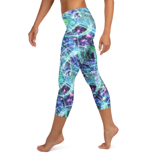 Astral Jungle on a Capri Leggings