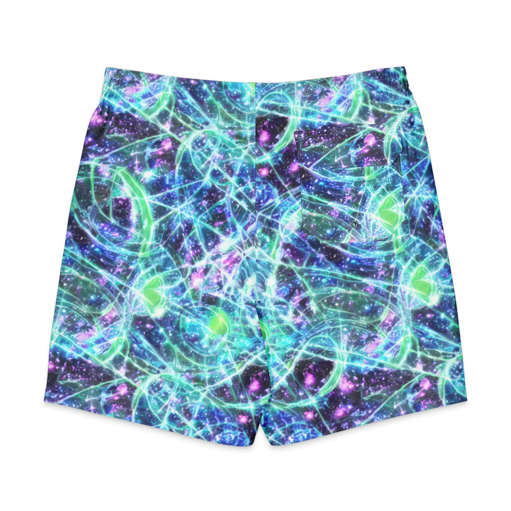 Astral Jungle on Men's Board Shorts — Back