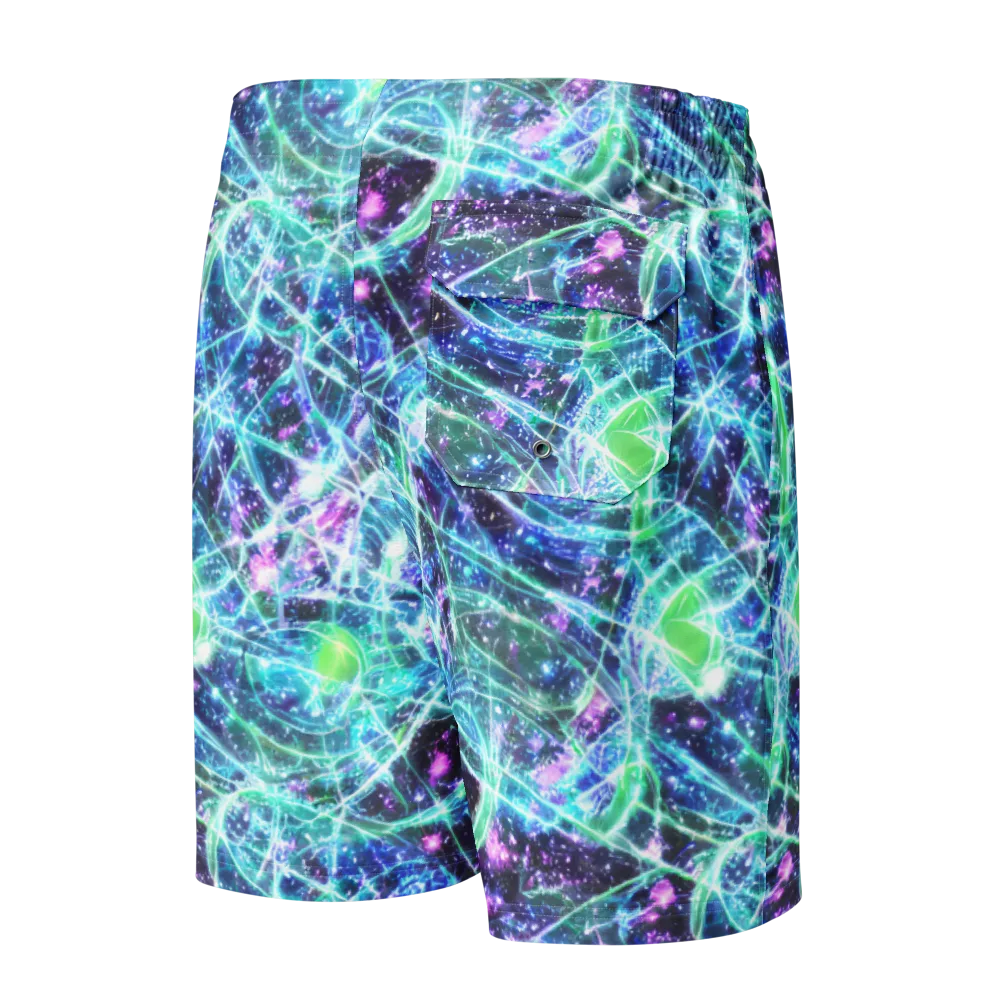 Astral Jungle on Men's Board Shorts — Back