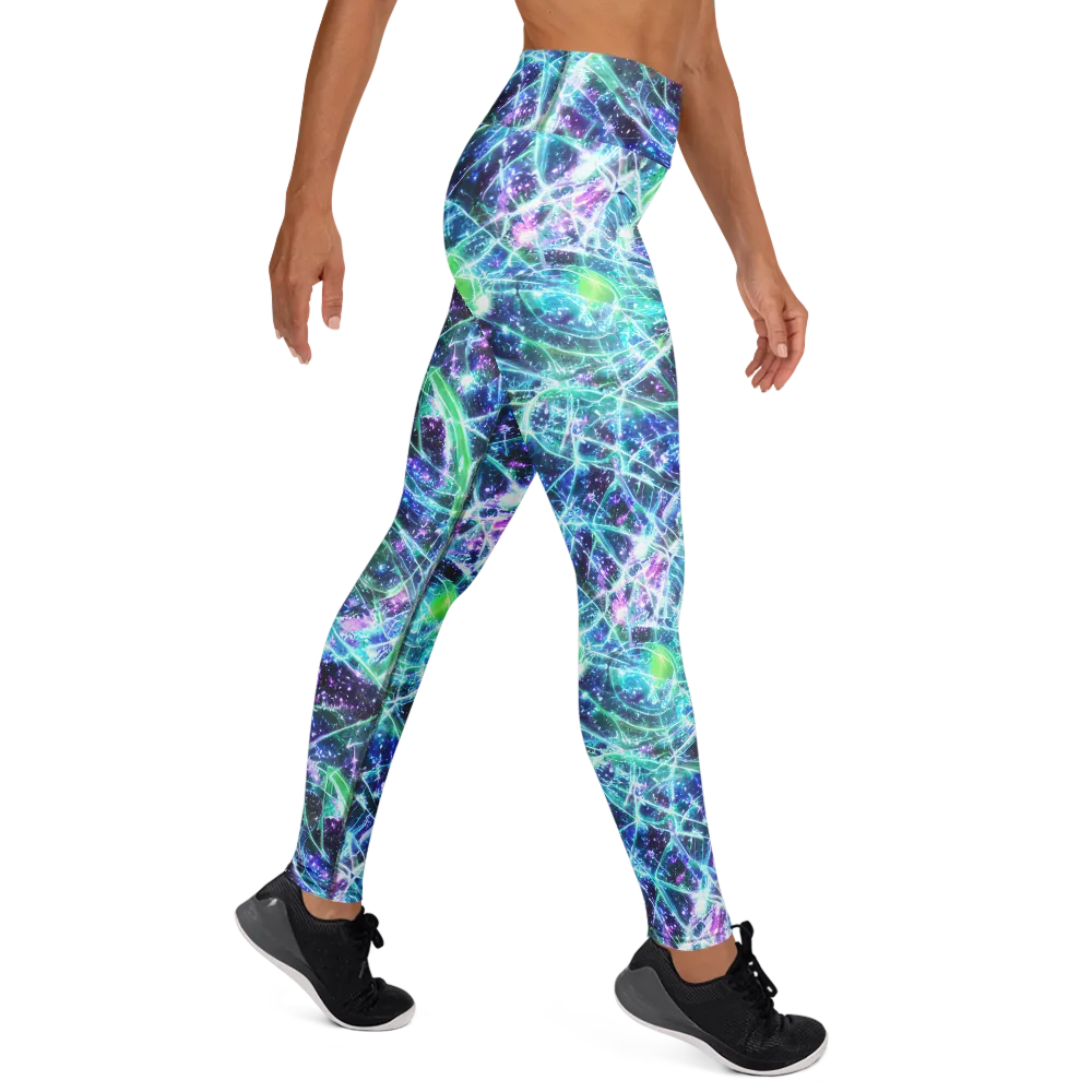 Astral Jungle on Yoga Leggings — Right