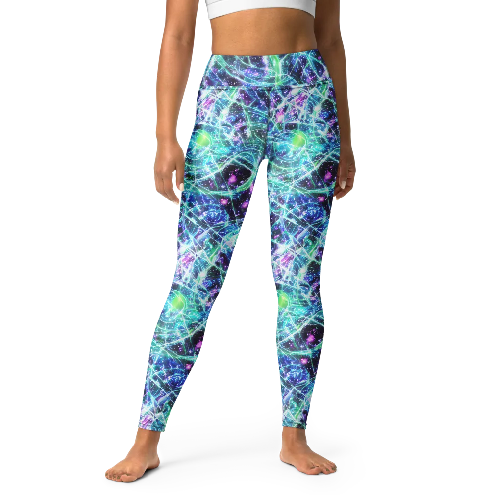 Astral Jungle on Yoga Leggings — Front