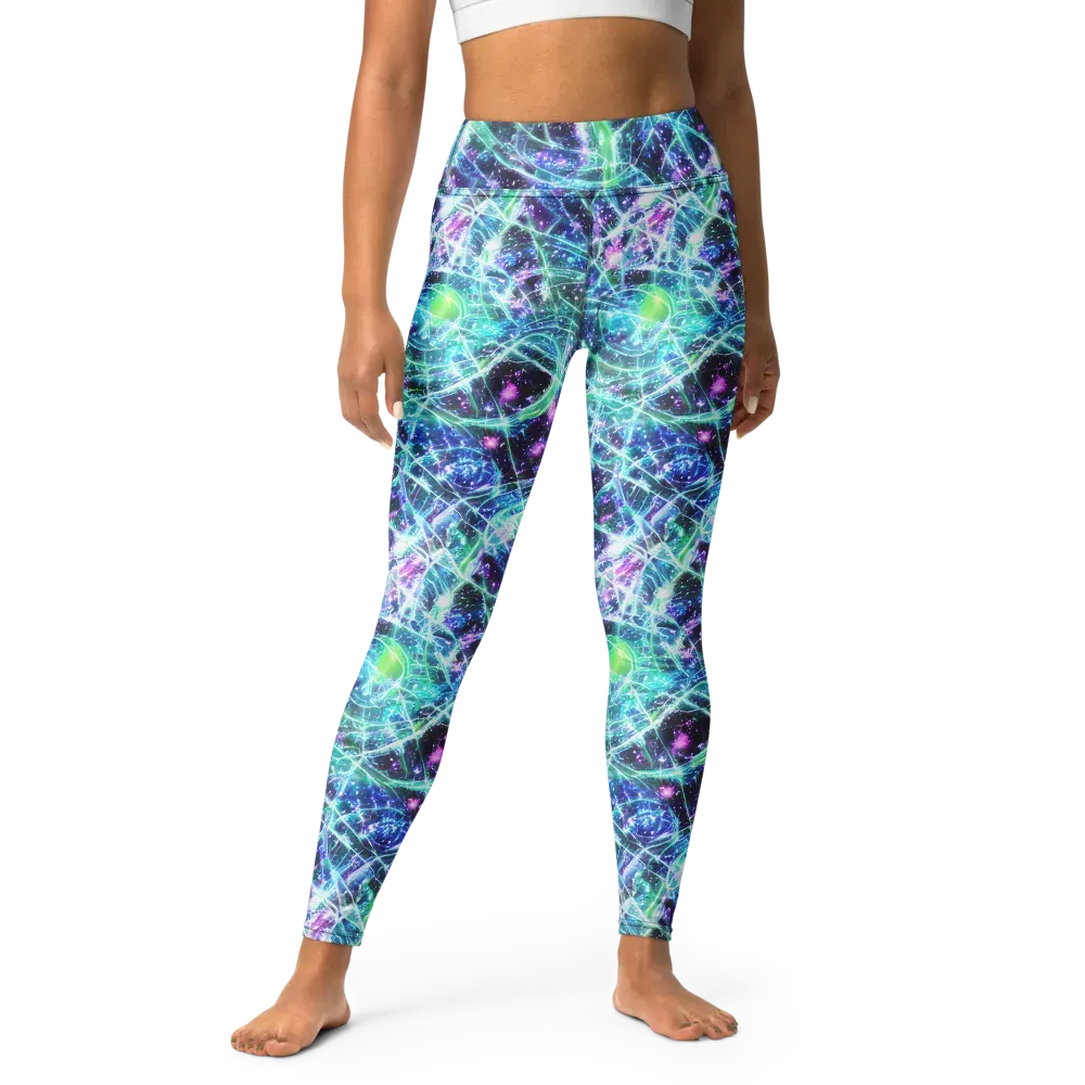 Astral Jungle on Yoga Leggings — Front