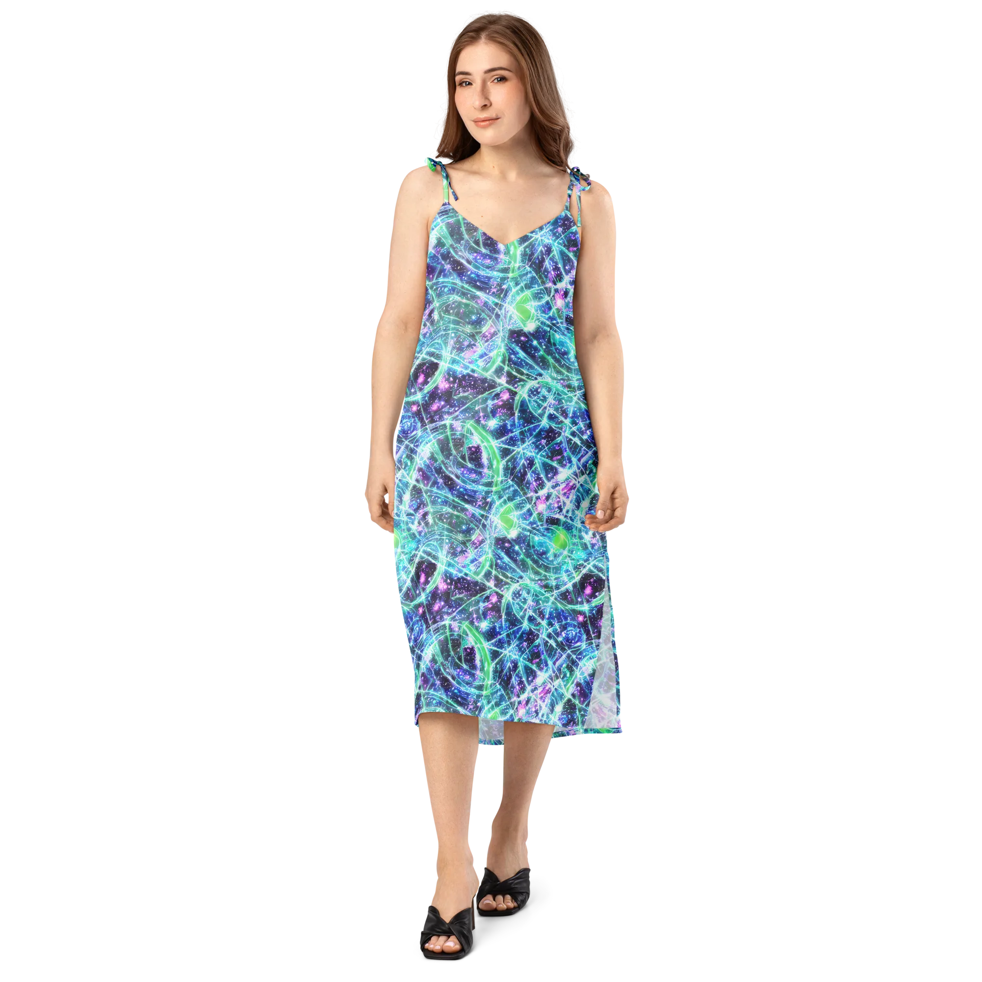 Astral Jungle on Slip Dress — Front