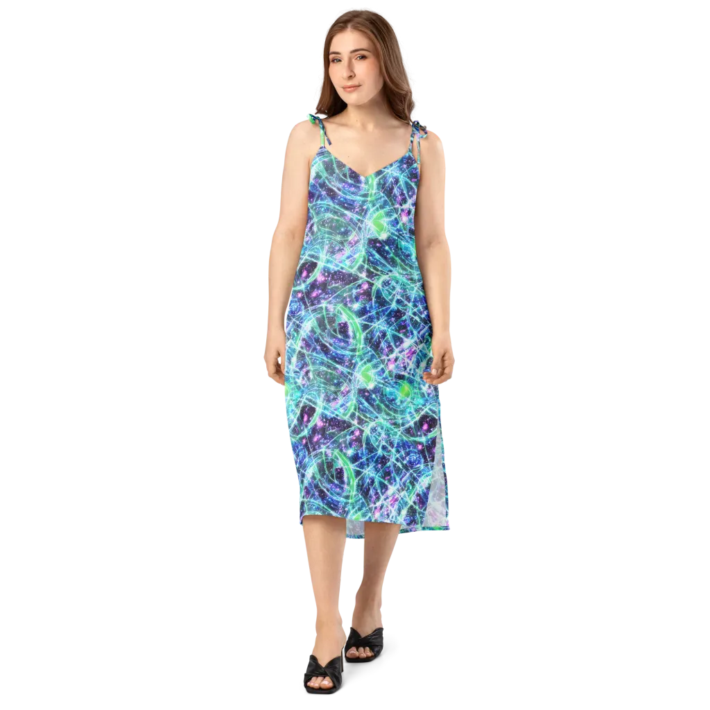Astral Jungle on Slip Dress — Front