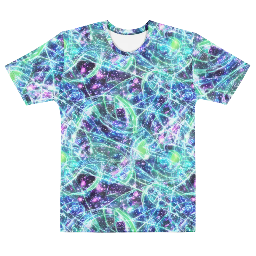 Astral Jungle on Men's Cotton Crew Neck T-Shirt — Front