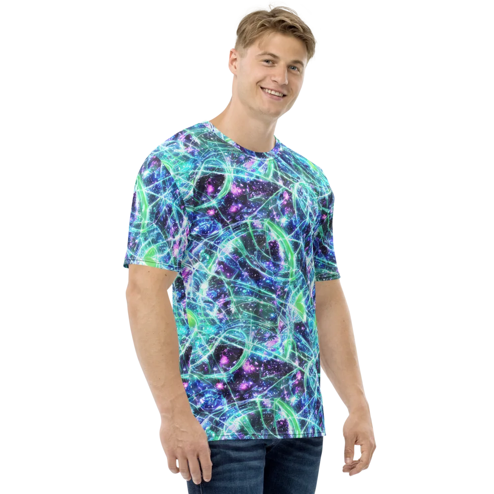 Astral Jungle on Men's Crew Neck T-Shirt — Right