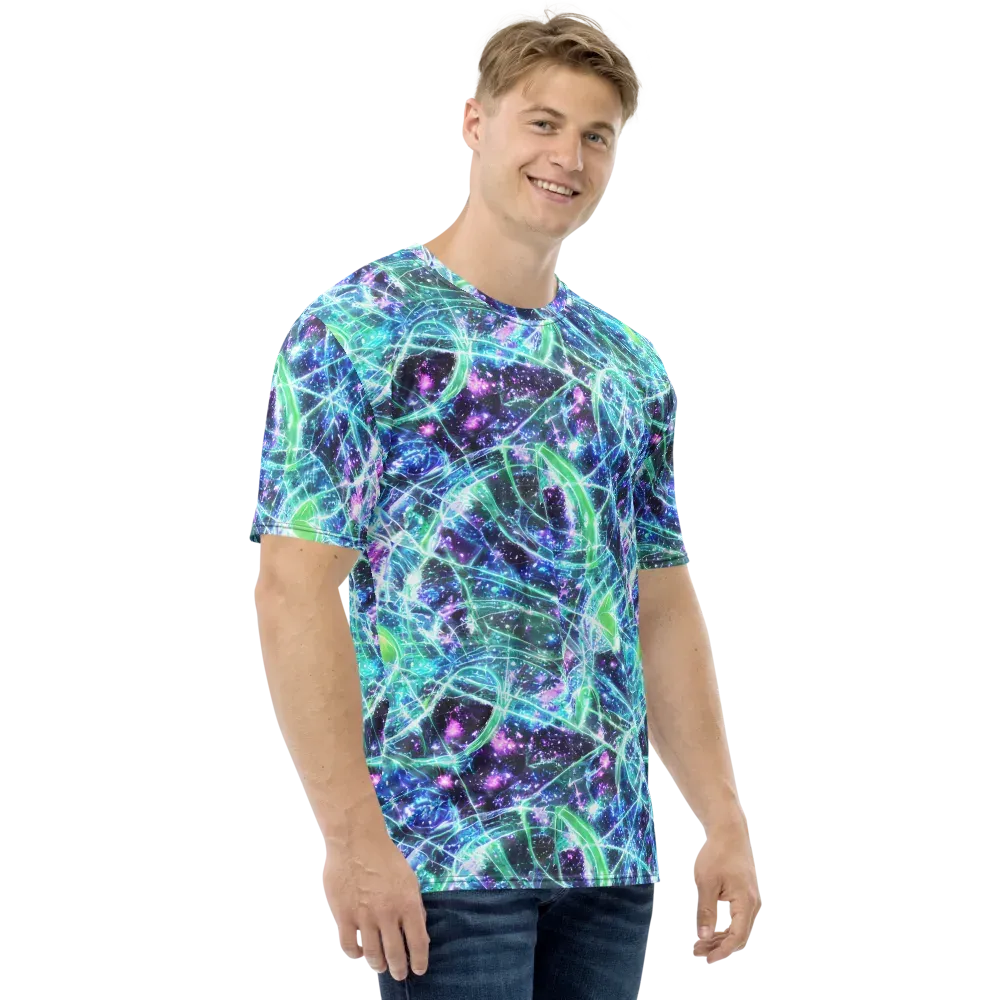 Astral Jungle on Men's Crew Neck T-Shirt — Right