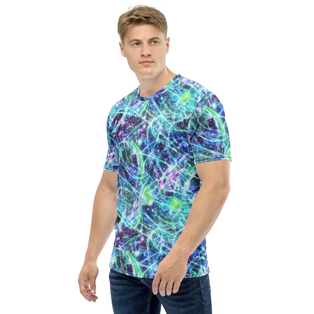 Astral Jungle on Men's Crew Neck T-Shirt — Left