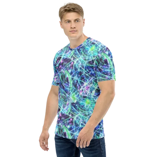 Astral Jungle on a Men's Crew Neck T-Shirt