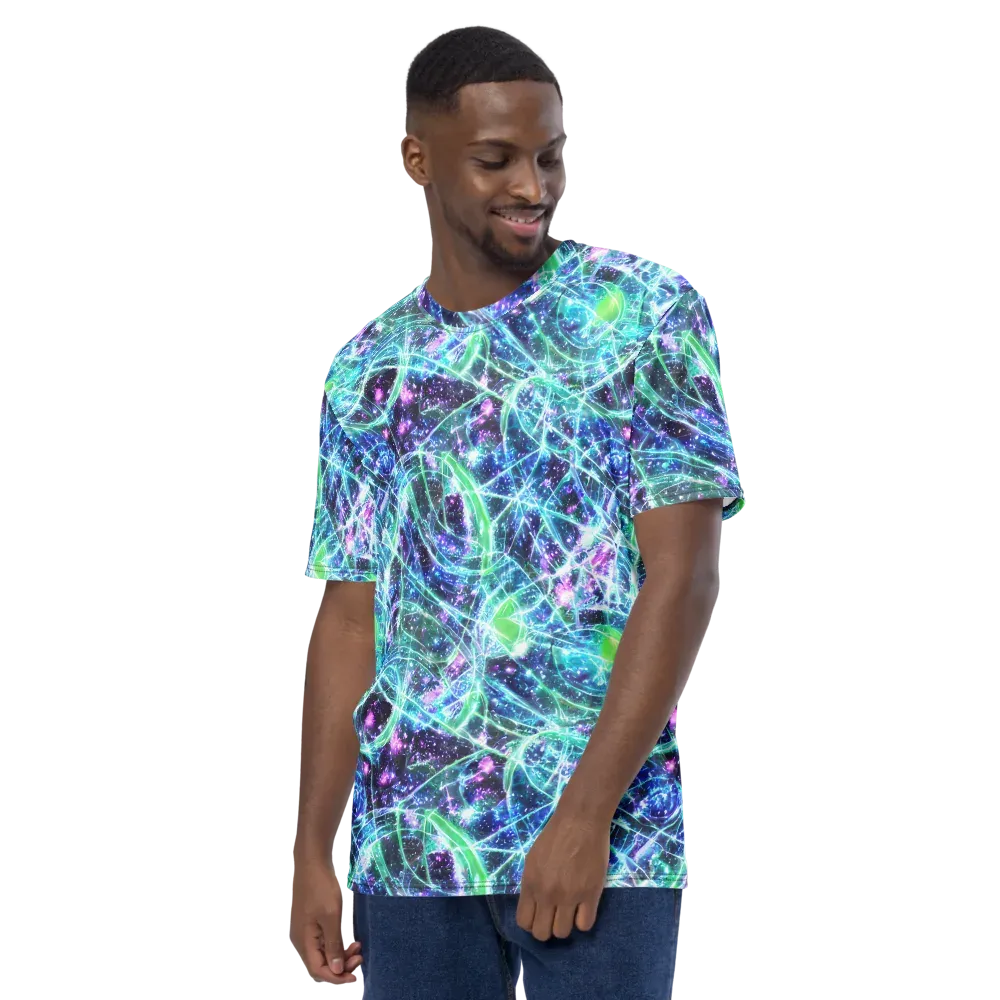 Astral Jungle on Men's Crew Neck T-Shirt — Left