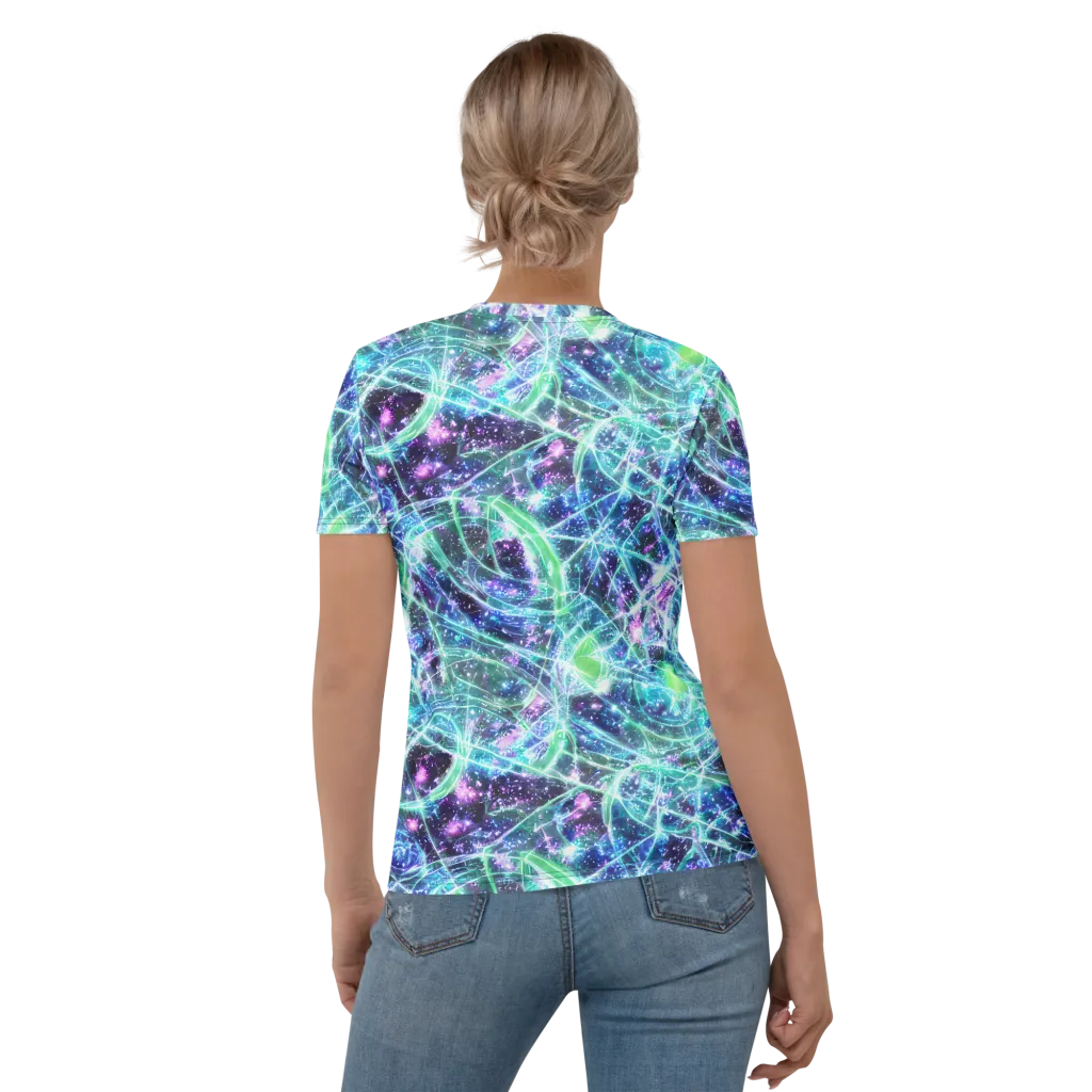 Astral Jungle on Women's Crew Neck T-Shirt — Back
