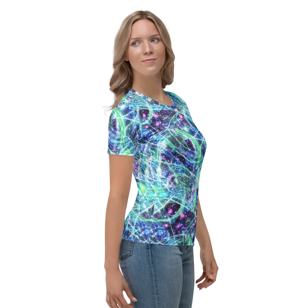 Astral Jungle on Women's Crew Neck T-Shirt — Right