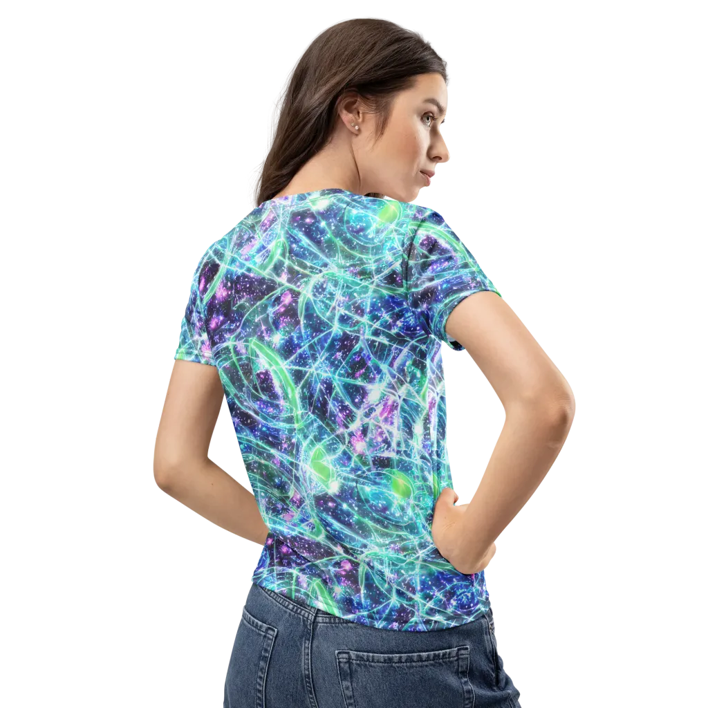 Astral Jungle on Women's Crew Neck T-Shirt — Back