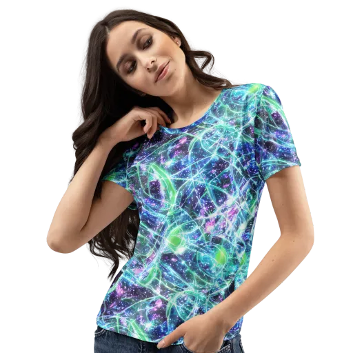 Astral Jungle on a Women's Crew Neck T-Shirt