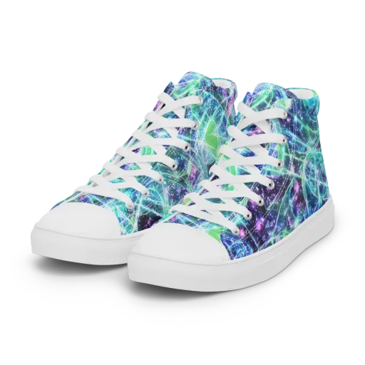 Astral Jungle on a Women's High Top Canvas Shoes