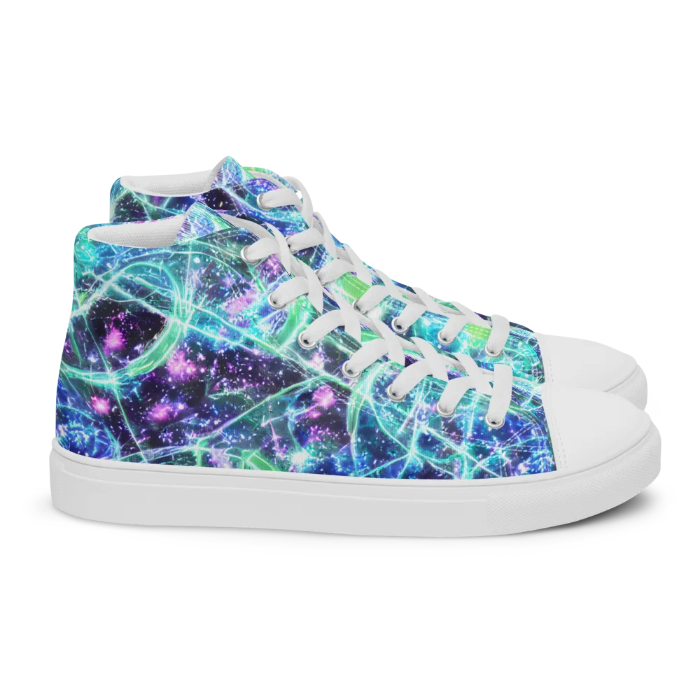 Astral Jungle on Women's High Top Canvas Shoes — Right