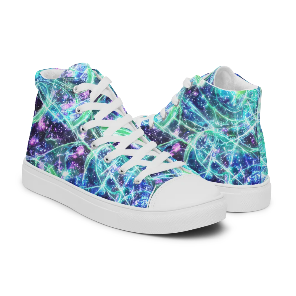 Astral Jungle on Women's High Top Canvas Shoes — Right