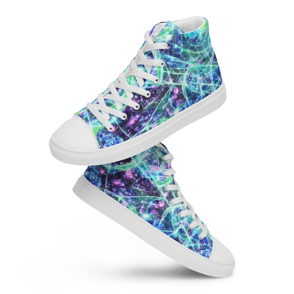 Astral Jungle on Women's High Top Canvas Shoes — Front