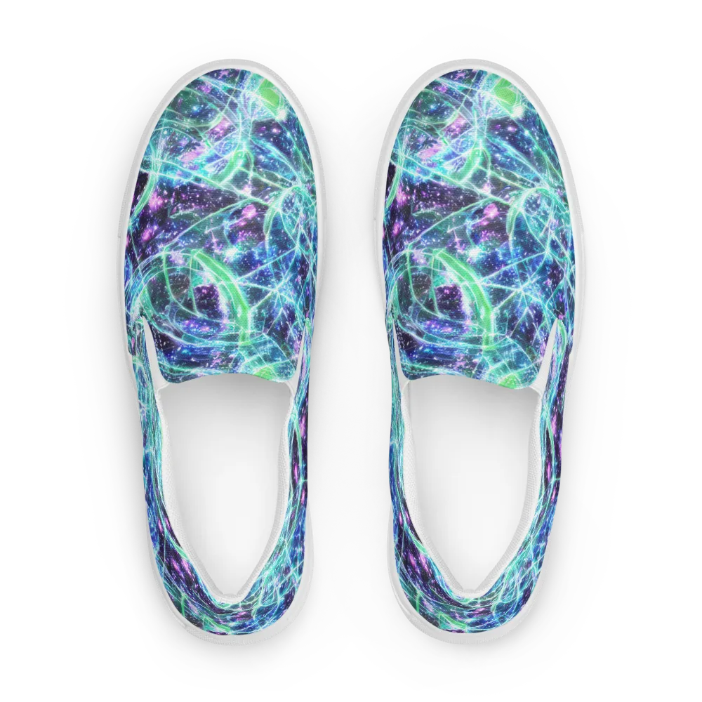 Astral Jungle on Men's Slip-On Canvas Shoes — Front