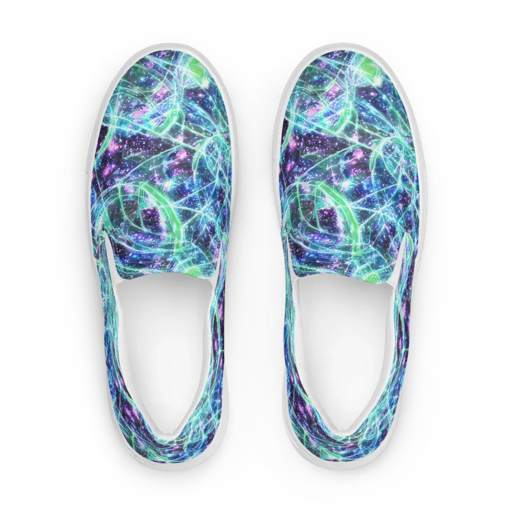 Astral Jungle on Women's Slip-On Canvas Shoes — Front