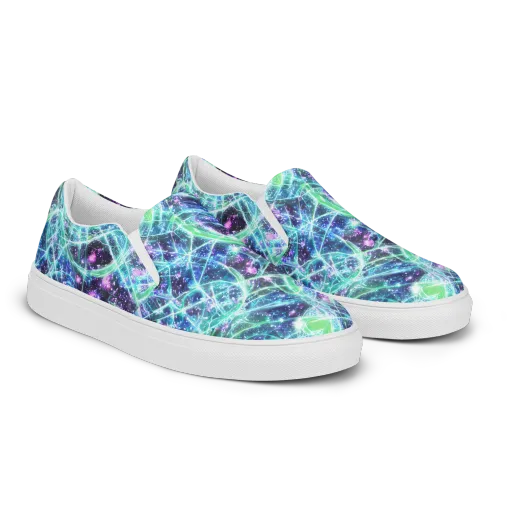Astral Jungle on a Women's Slip-On Canvas Shoes