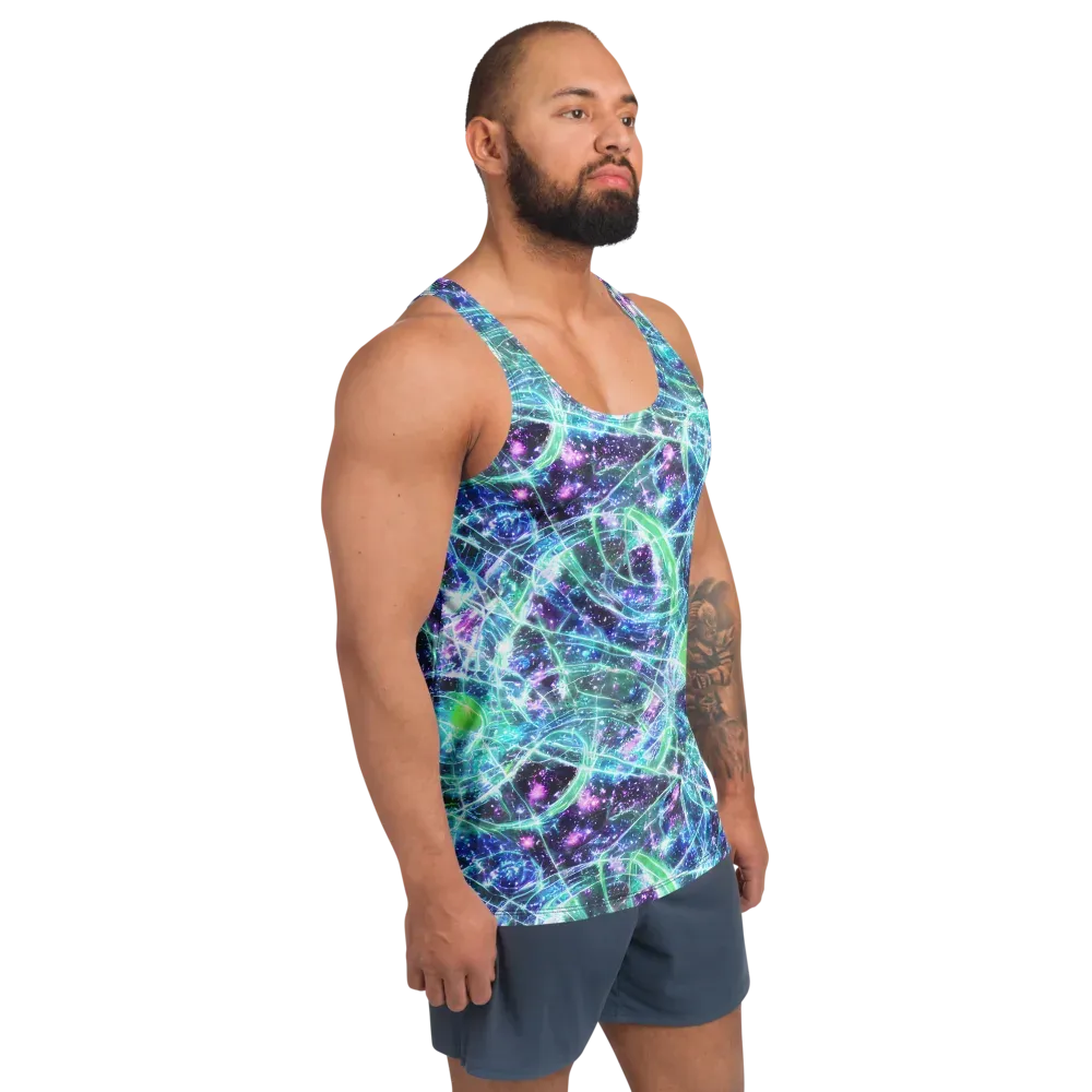 Astral Jungle on Men's Tank Top — Right Front