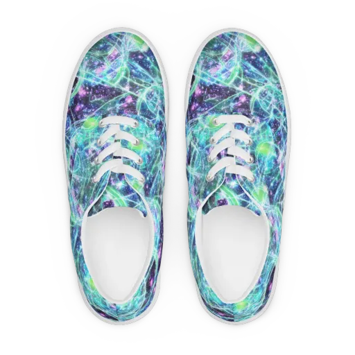 Astral Jungle on a Men's Lace-Up Canvas Shoes