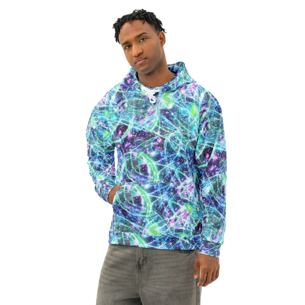 Astral Jungle on Cotton Hoodie — Left Front