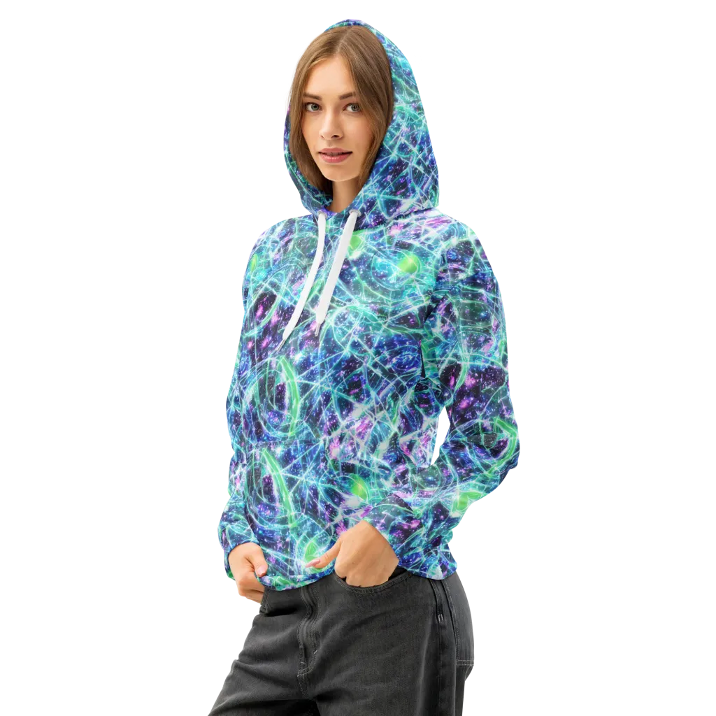 Astral Jungle on Cotton Hoodie — Left Front
