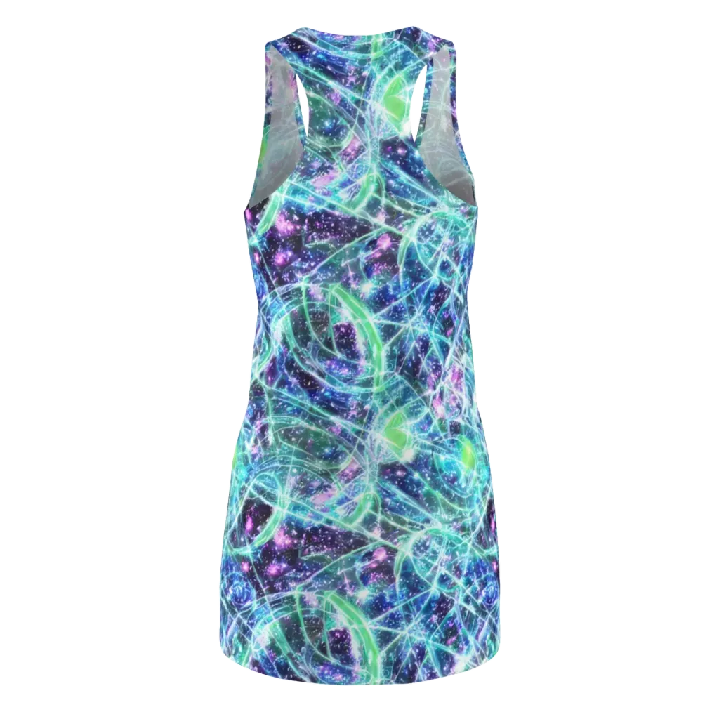 Astral Jungle on Racerback Dress — Back