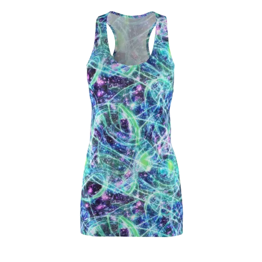 Astral Jungle on a Racerback Dress