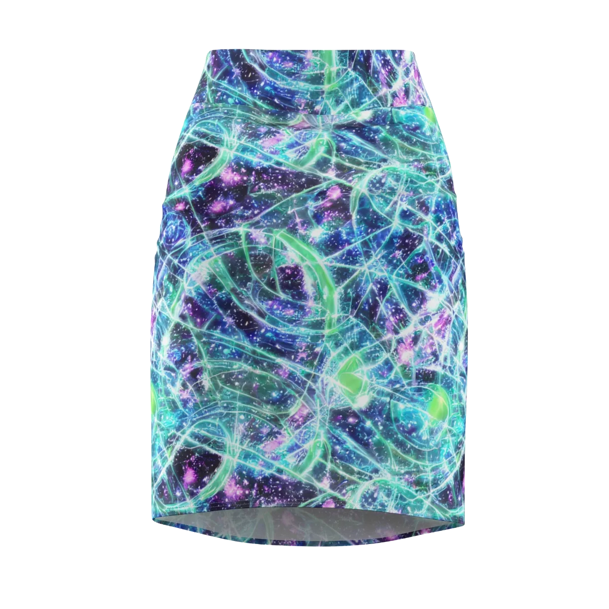 Astral Jungle on Pencil Skirt — Front